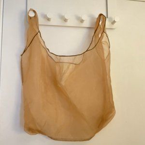 JAPANESE Sheer Brown Tote Bag